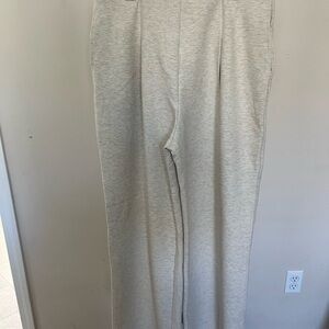 OGL Cream Knit Wide-Leg Trousers